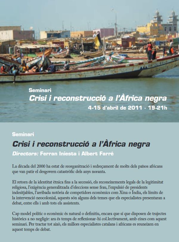 Seminari Crisi i reconstruccio a Africa negra