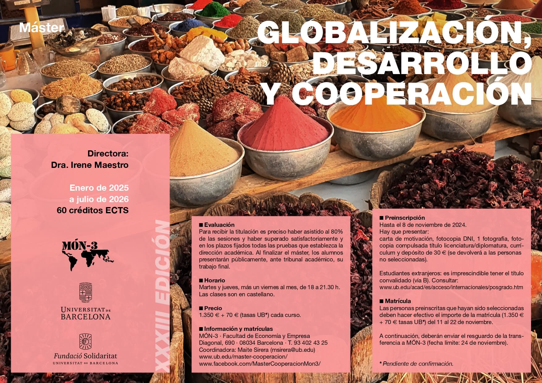 Master Globalizacion Desarrollo Cooperacion UB 2025